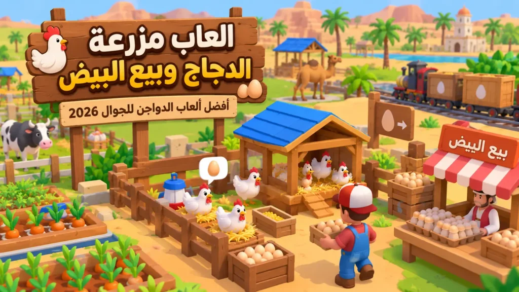 العاب مزرعة الدجاج وبيع البيض للجوال 2026 مع تربية الدجاج وجمع البيض وتطوير المزرعة